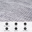 Tapis d'intérieur antidérapant, lavable à la machine, texture lin, gris ardoise-1345764496-1345764498