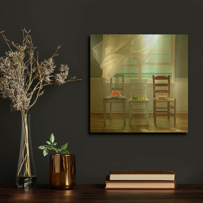 'Beach Therapy' By Karen Hollingsworth Gold Metal Wall Art, 12" x 12"