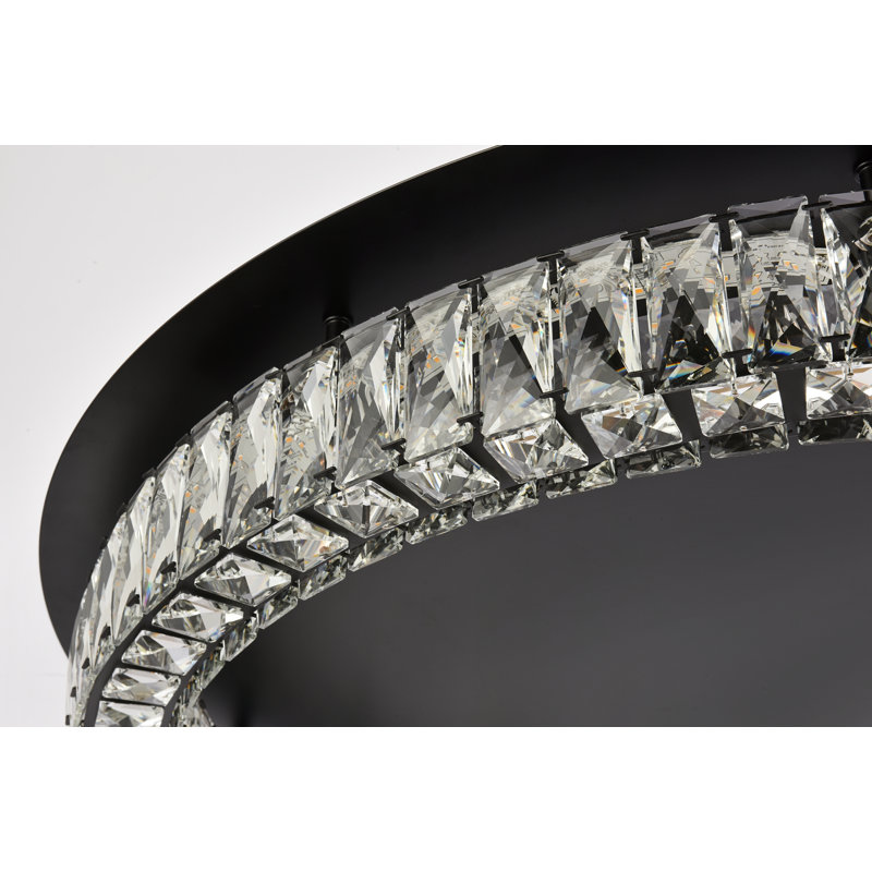 Plafonnier encastré à DEL 17,7 po Bodell, 45, H 1,6 po x l 33,5 po x P 33,5 po, Noir