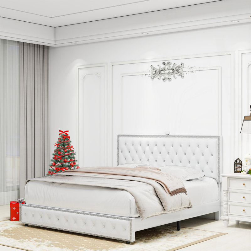 King Size Bed Frame With Projector Galaxy Light