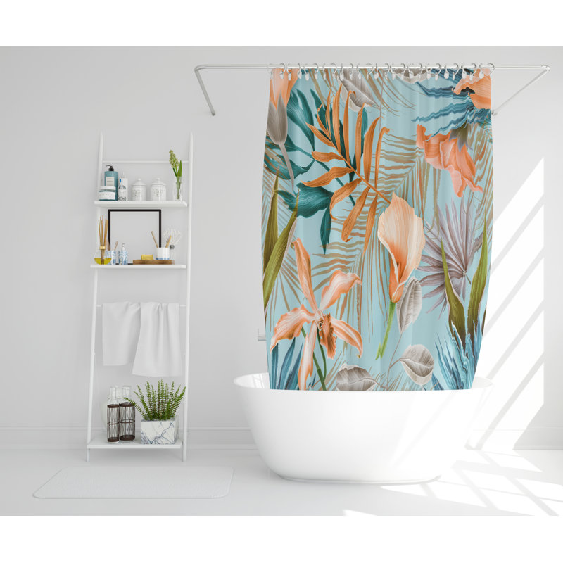 Wilibald Polyester Shower Curtain, 168cm H x 168cm W