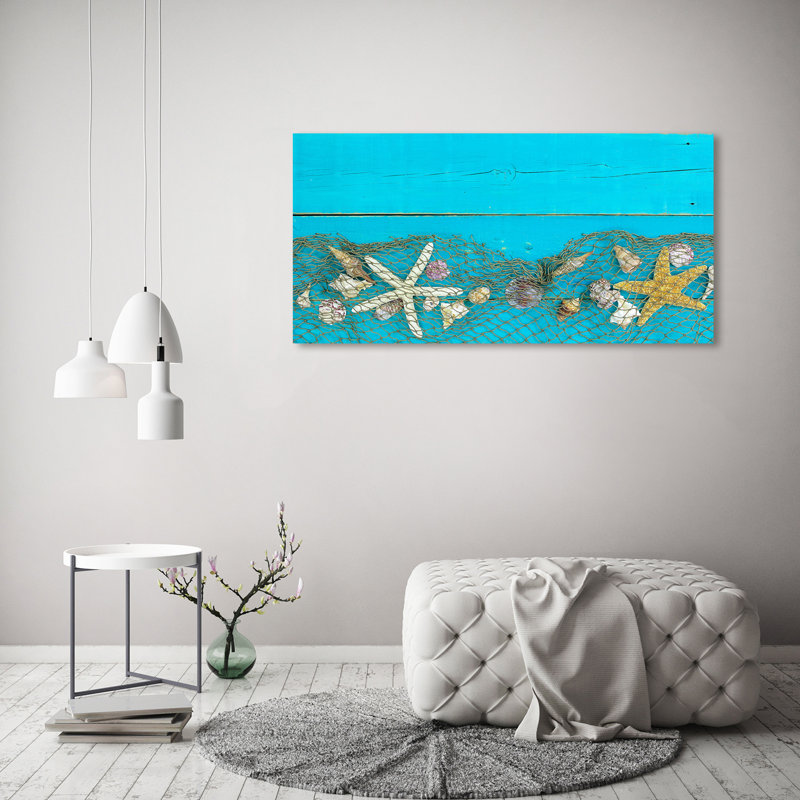 Starfish And Shells - No Frame Print on Canvas