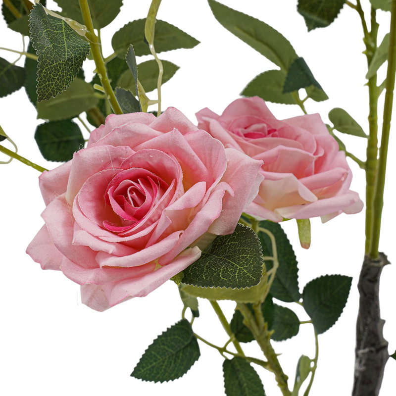 2 Pieces Artificial Rose Tree, Pink