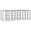 Chenil pour chien en acier galvanisé Vidaxl, PE 130,1 pieds carrés Durable-114101394-114101409