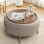 Miajah Upholstered Round Storage Ottoman-425328110