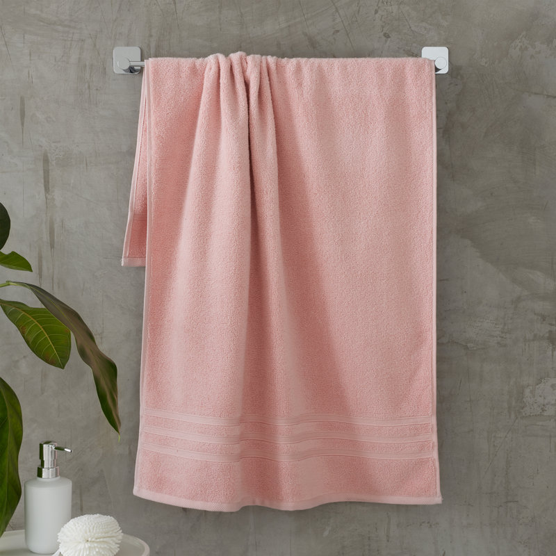 Zero Twist Bath Towel, Pink