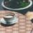 Ebern Designs Retro Fitted Round Tablecloth Pale Rust Cream and Eggshell-699199103