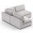 Nuccio 3-Piece Modern Minimalist Soft-Upholstered Sectional With Pillow Back