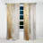 Minimal Gold And Beige Abstract River III - Traditional Velvet Curtain - Room Darkening - 1 panel-107826578