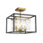 Gilbertsville 4-Light Rippled Glass Square Semi-Flush Mount