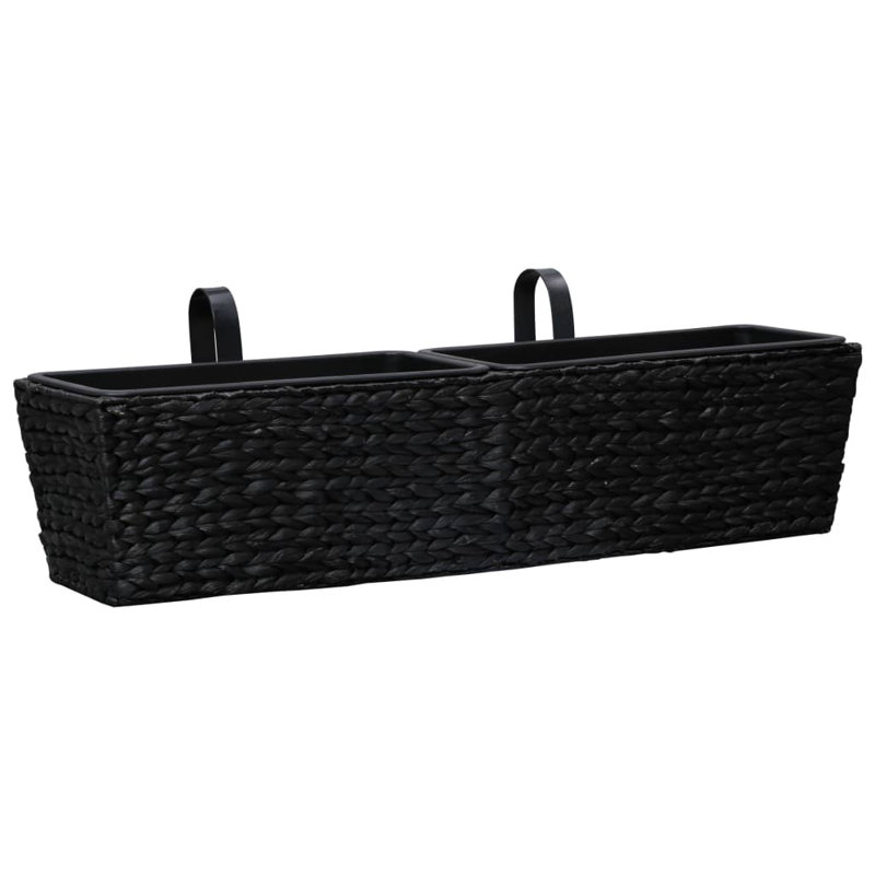 Beachcrest Home™ Planters 2 Pcs Water Hyacinth, Black