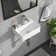 14"W x 10"D Ceramic Rectangular Wall Mount Bathroom Sink with Pre-drilled Faucet Hole