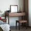 Meuble-lavabo simple en noyer noir
