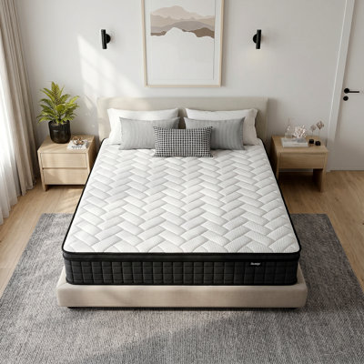 Matelas hybride ferme 12 po - ressorts ensachés, isolement de mouvement et CertiPUR-US