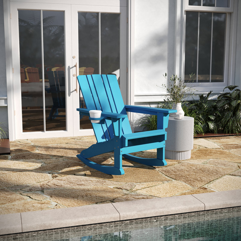 Chaise berçante Collis, Bleu