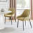 Ophelia Luxury Fabric Upholstered Dining Chair with Metal Legs-710157958