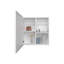 Armoire à pharmacie avec miroir H 21,1 "x l 19,7" Duma, une porte avec quatre tablettes intérieures pour la salle de bain, blanc cuisine-2078081044