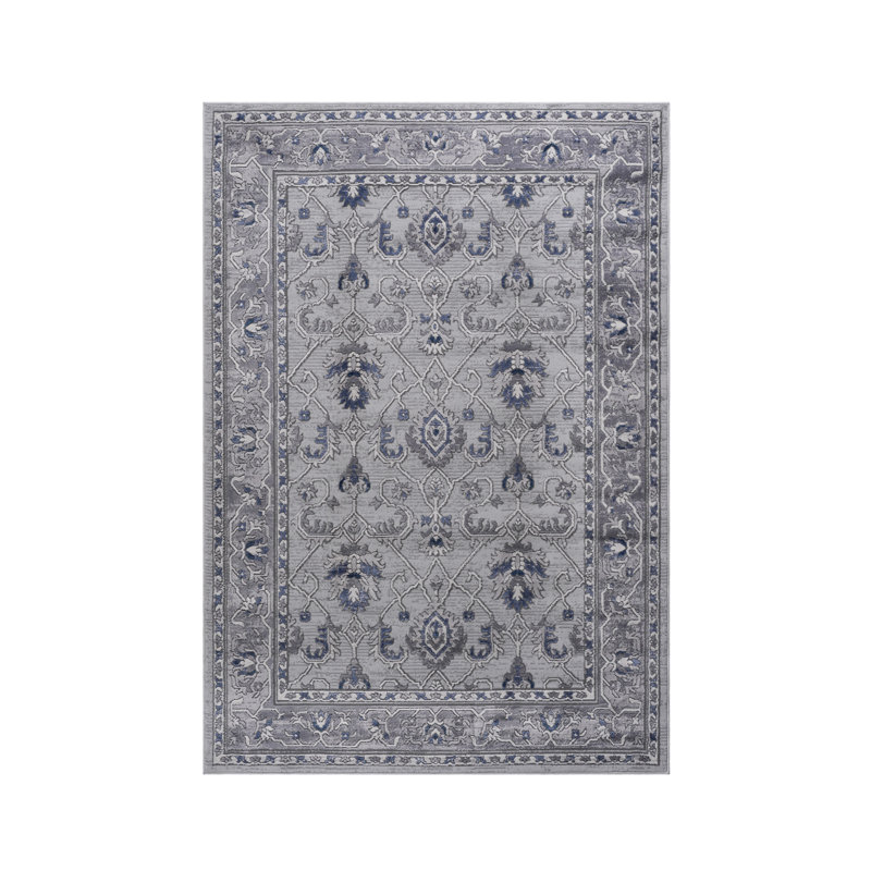 Collection Grey/Blue/Oriental Non-Shedding Living Room Bedroom Dining Home Office Stylish and Stain Resistant Area Rug
