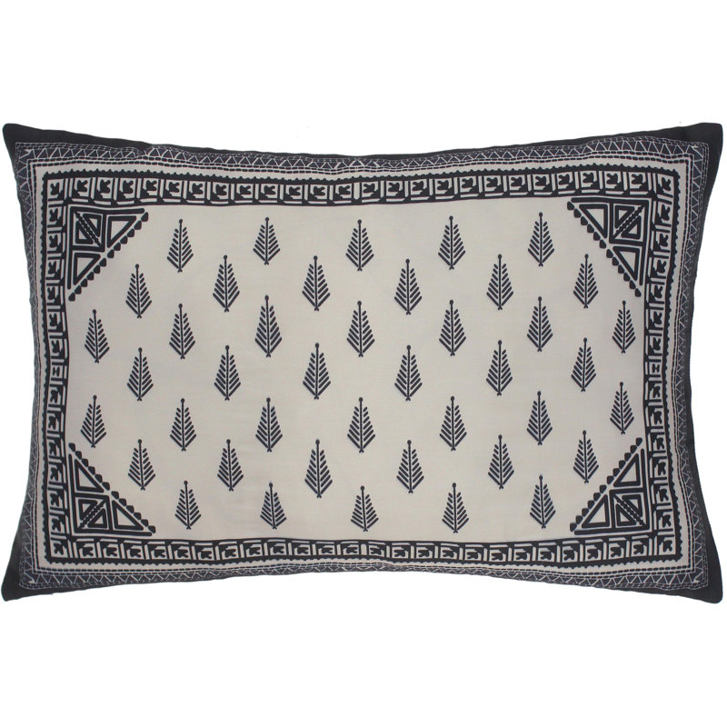 Bohemian Silk Geometric Cotton Reversible Throw Pillow