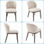 Ensemble de 6 chaises de salle à manger rembourrées avec dossier ergonomique et pieds en bois-129040868-129040867