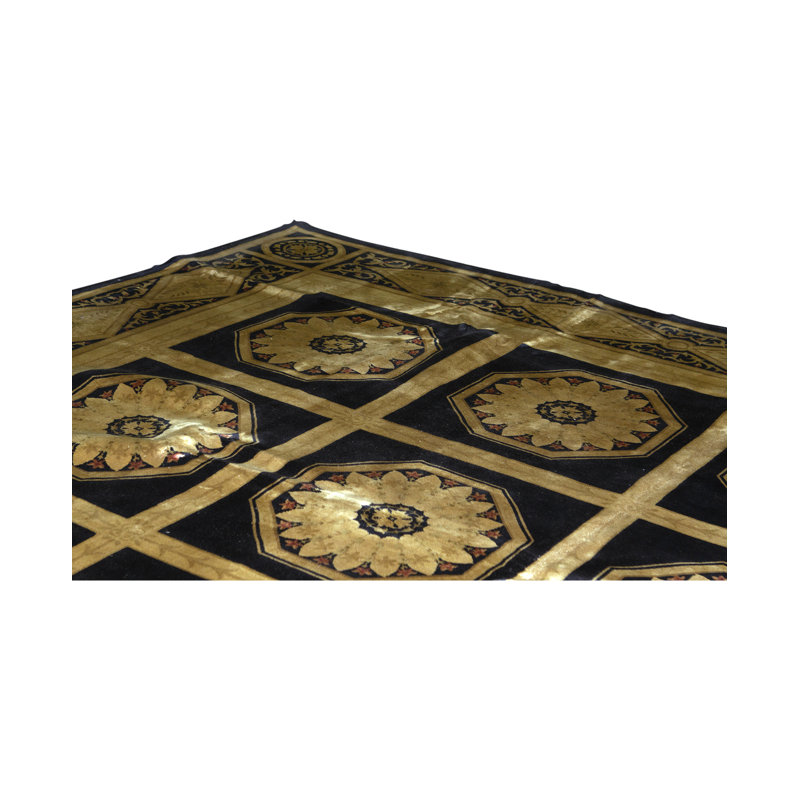 Savonnerie Wool Geometric Area Rug