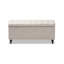 Banc de rangement à couvercle rabattable rembourré
