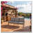 70 All-Weather Metal 3-Seat Patio Sofa with Gray Cushions-906809335