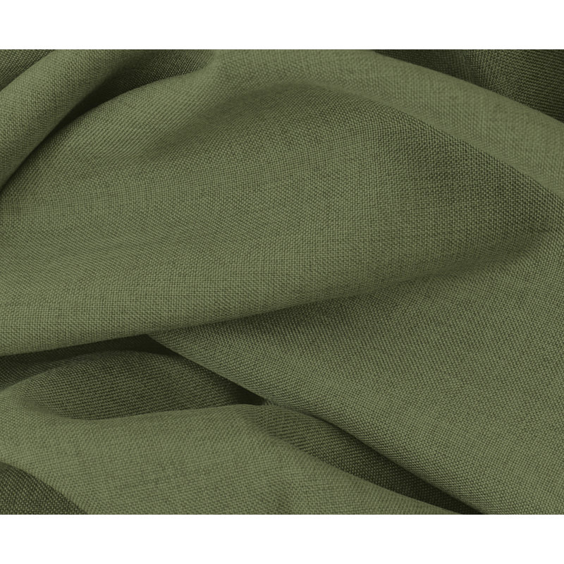 Alsup Classic Solid Semi-Sheer Rod Pocket Single Curtain Panel in Bold Colors & Sizes, Spanish Moss, 56" W x 63" L