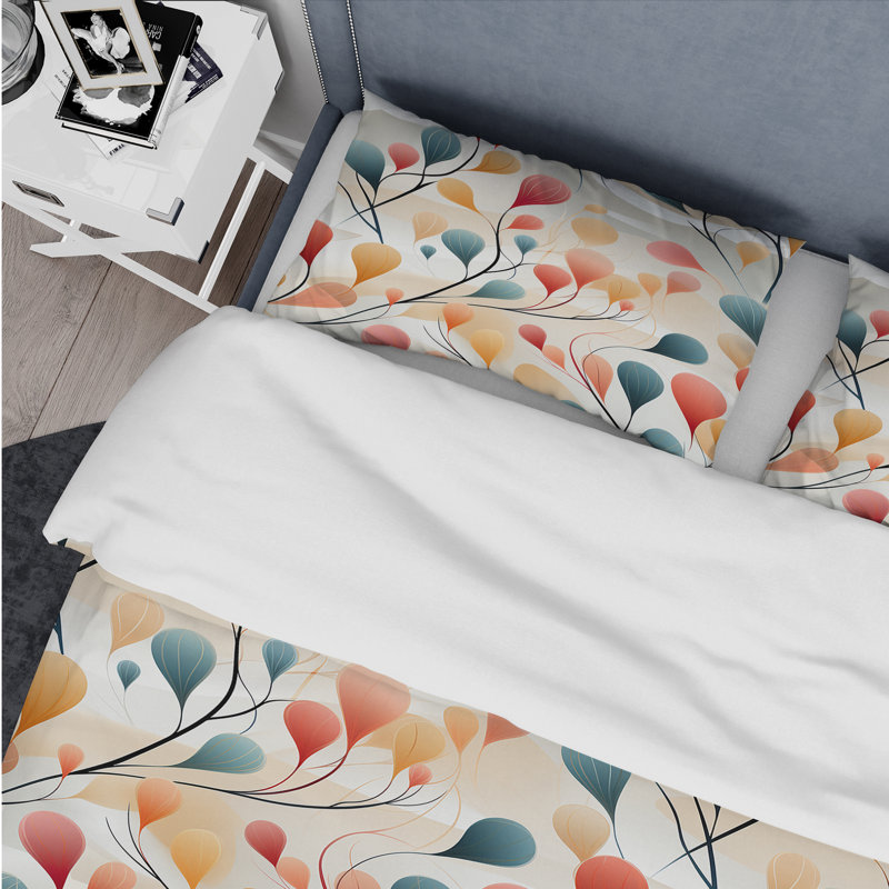 Maghann Subtle Whispers - Ensemble de housse de couette abstrait - Microfibre de polyester