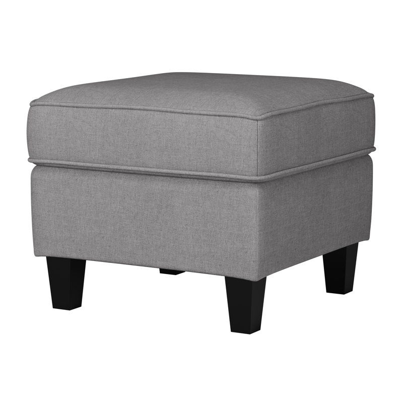 Repose-pieds standard carré de 23 po Aryash, Gris clair