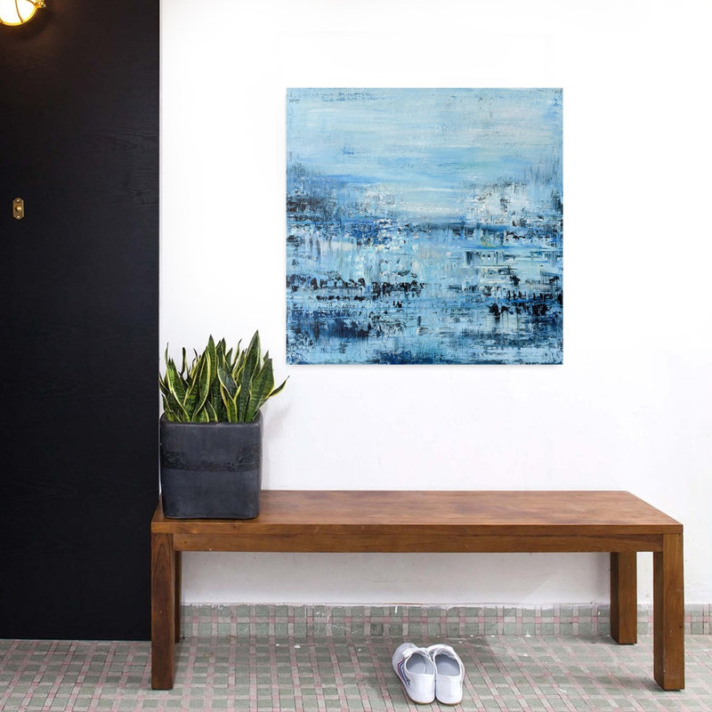 Oceanside No. 2, art contemporain abstrait, H 32 po x l 32 po