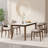 White Slate-Top Dining Table with Ash Wood Frame-980155161