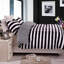  Ensemble de housse de couette réversible en microfibre noir / blanc-896436847