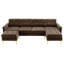 Canapé modulaire rembourré 110,6 po avec repose-pieds