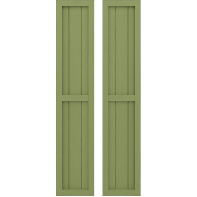 Americraft Two Equal Panel Framed Board-n-Batten Shutters (Per Pair)