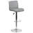 Chestertown Contemporary Vinyl Adjustable Height Barstool with Rolled Seat and Chrome Base-1479003130