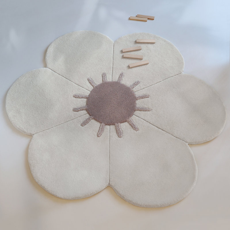Evie-May Hand Tufted Wool Beige/Brown Rug