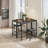 Bar Table Narrow Long Kitchen Dining Table Sturdy Metal Frame Industrial, Black-675369871
