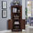 61.02" Brown Corner Solid Wood Accent Cabinet-113450805