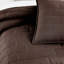 Ensemble de courtepointe en lin de couleur brun clair en microfibre brossée à double motif Southeast Fine Linens Brickyard avec 1 taie d'oreiller simple / simple TG-696799034-696799014