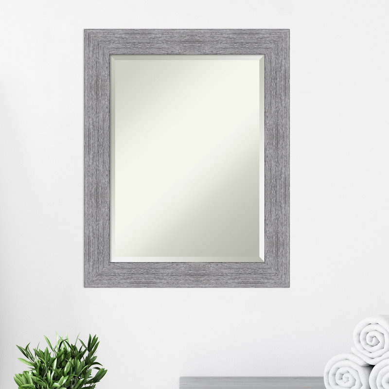Miroir mural de salle de bain Roulston, Gris, 29 po x 23 po