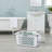 6-Pack White Plastic Laundry Baskets, 2 Bushel Handles, Large Capacity, Large Rectangular Size With Comfortable Handles And Reinforced Edges.