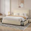 Lit double avec tiroirs de rangement Lit plateforme tapissier réglable-100041929-88284569