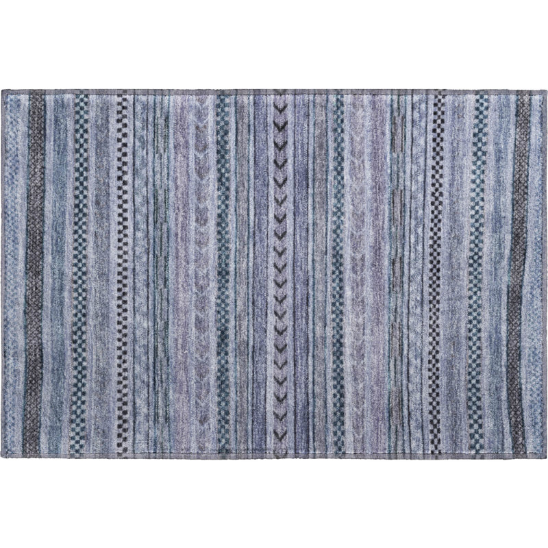 Premium Machine Washable Marasco AMF1625 Stripes Rug, Rectangle 1'8" x 2'6"