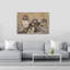 Three Glaring Owls Abstract Contemporary Bird Owl Forest Landscape Wall Art Print 1 Piece Wrapped Canvas Wall Art-2116355103