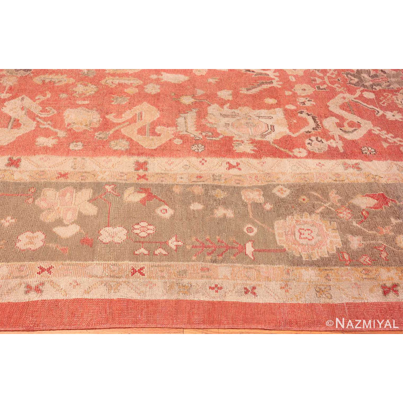 Grand tapis Oushak turc antique Tribal