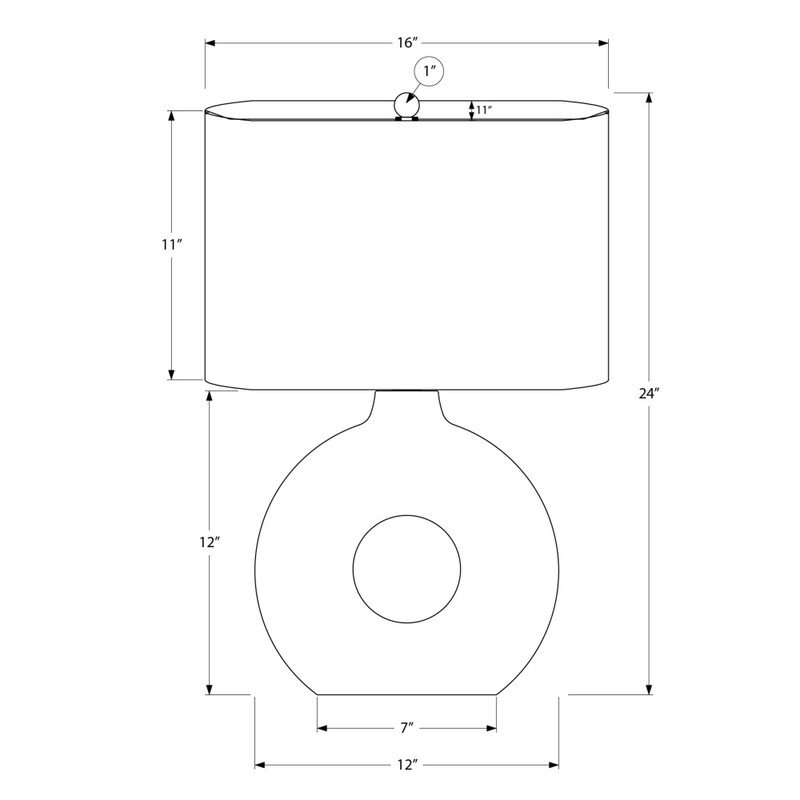 Lampe de table contemporaine en céramique noire 24 po avec abat-jour ivoire crème 24 po