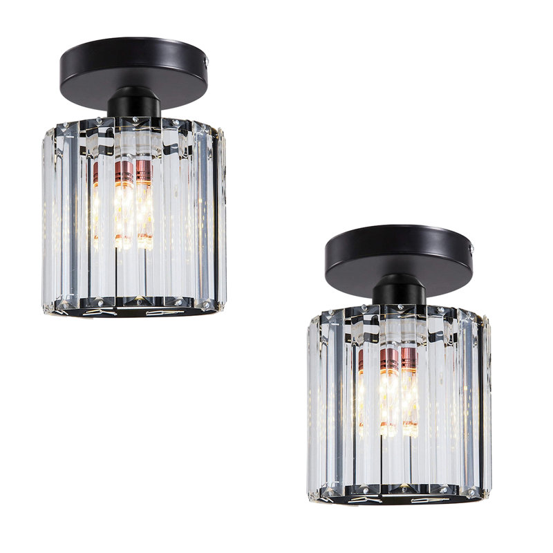 Aslak Semi Flush Mount, Black