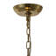 Lustre grappe en verre poli moderne en laiton poli, 4 lumières E12, chaîne réglable, compatible avec plafond incliné-509292478-509292479