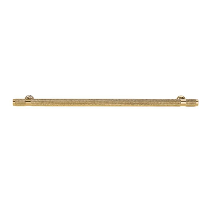 Polished Gold "Rivet" T-Bar Knurled Drawer Pull, 12 3/5"